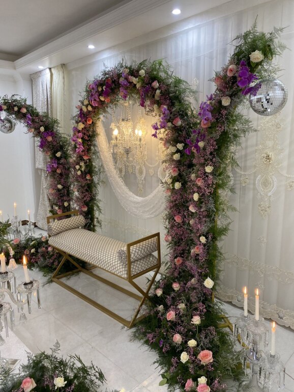 گل آرایی روی اسفنج