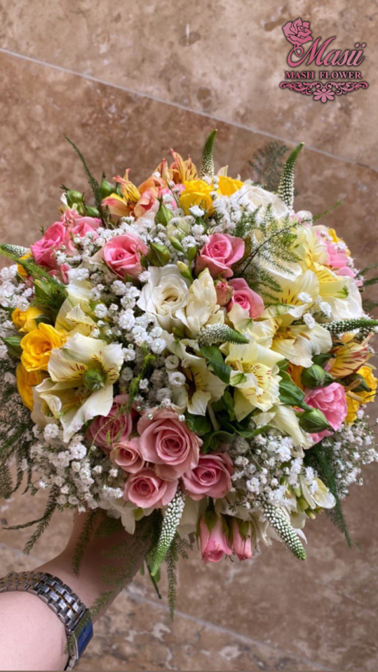دسته گل طبیعی عروس