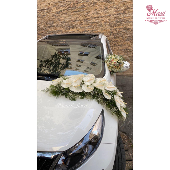 گل آرایی طبیعی ماشین عروس